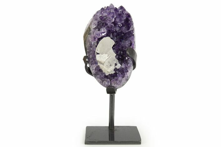 Sparkling Amethyst Geode With Metal Stand - Uruguay #342696